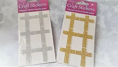 Eleganza Diamante CROSSES Easter Cross - Gold / Silver - Adhesive Craft Stickers • £2.35