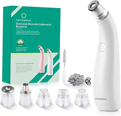 NEWDERMO 2-in-1 Microdermabrasion Machine Facial Diamond Pore Suction Machine At • £62.09