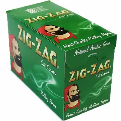 100xPks Of Zig Zag Green Cigarette Papers Rizla Full Box • £15.12