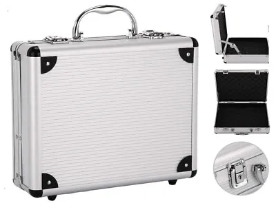 Large Hard Aluminium Flight Case Foam Camera  Instruments Storage Tool BOX • £20.93