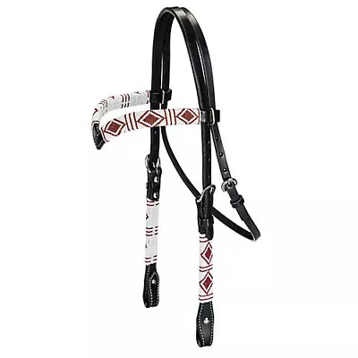 Tabelo V-Browband Headstall W/Beads Black • $47.32