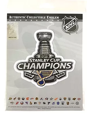 $16.85 • Buy 2019 STANLEY CUP FINAL CHAMPIONS PATCH ST. LOUIS BLUES NHL Officially Licensed