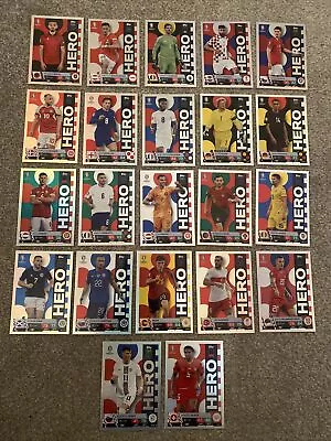 TOPPS Match Attax EURO 2024 Germany Complete Set Of All 22 Hero Cards Mint • £5.95