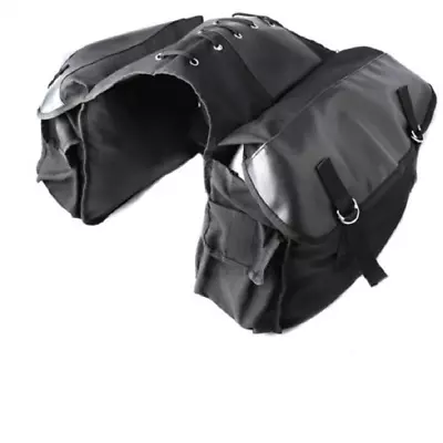 Motorcycle Rear Seat Storage Bags Saddlebags Double Panniers Equine Back Pack  • $35.90