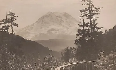 Early Photo Of Mt. Rainier From Train Tracks. Electron Washington. 1920's  • $19.95