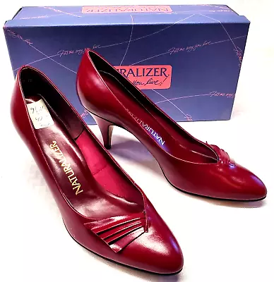 Vtg Never Worn Naturalizer Shoe Pump Women Sz 9.5 AA Plum Purple Insole Loose • $26.95