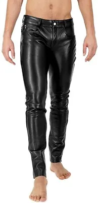 $103.20 • Buy Pants Jeans Mens Pant Fit Trousers Skin Breeches Black Men S Motorcycle Style 10