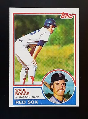 1983 Topps Wade Boggs #498 Rookie Rc Boston Red Sox HoF • $13.99