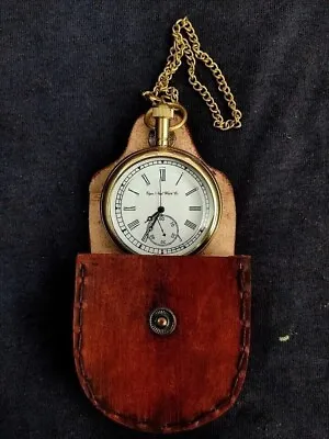 Vintage Antique Brass Watch Elgin Pocket Collectible Brass Pocket Watch GIFT • $23.86