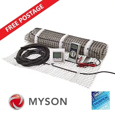 MYSON 750w 5m Electric Underfloor Heating Mesh Mat Pack UF5M - POST & VAT INC • £120