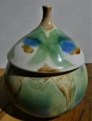 Mid Century Abstract Seyei China Hand Painted Lidded Jar • $15.99