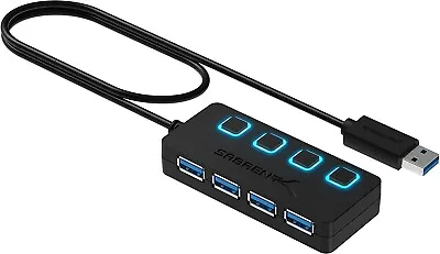 $18.50 • Buy Sabrent 4-Port USB 3.0 Hub With Individual LED Power Switches (HB-UM43) NEW AU