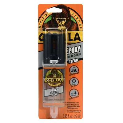 Gorilla 25ml Clear Epoxy Glue Repairs Bond Adhesive Stick Water Resistant • $43.79