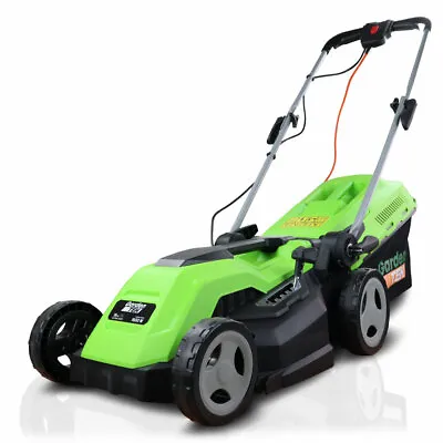 GardenTek 1600W Electric Push Lawnmower 38cm Cut Roller & Mulching 40L Grass Box • £139.99