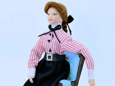 Dollhouse Miniature Porcelain  Dressed Lady Doll  (ONLY) 1 :12 Scale • $13.99