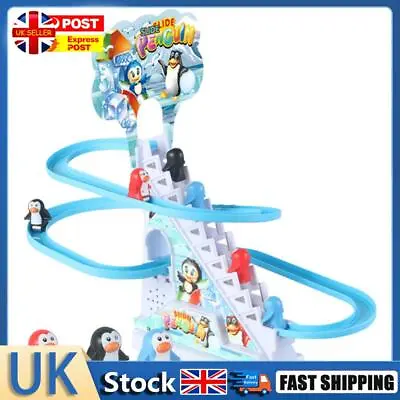 Racing Car Train Toy Climbing Stairs Toy Playful Roller Coaster Toy (Penguin) Ho • £10.07