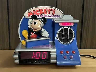 MICKEY MOUSE TALK RADIO SHOW Alarm Clock Radio WESTCLOX Works!  • $19.99