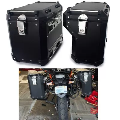 Black 78L Panniers Luggage Case Saddlebag Box Racks For Adventure 1090 1290 1190 • $709