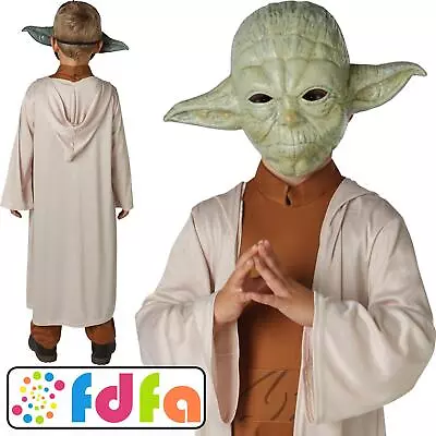 Rubies Official Deluxe Star Wars Yoda Boys Childs Fancy Dress Costume & Mask New • £16.69