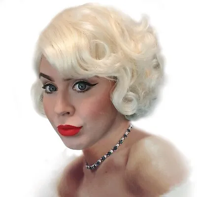 Deluxe Hollywood Starlet Movie Star Marilyn Monroe Wig Ladies Costume Accessory • $29.99