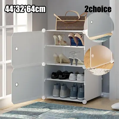 $22.89 • Buy Shoes Cabinet Bench Shoe Storage Organiser Rack Wooden Shelf Cupboard 30 Pairs