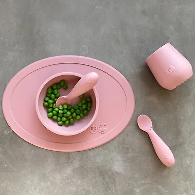 NEW! EZPZ Tiny Bowl - 100% Silicone Suction Baby Bowl With Placemat - Blush • $14.99