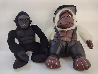 Vintage 2004 9  King Kong And Toylandia Leather And Fur White Gorilla Plush • $14