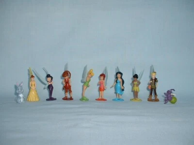 TINKER BELL DISNEY FAIRIES Set Of 10 Figures Toys (CAKE TOPPERS/SILVERMIST/FAWN) • £11.99