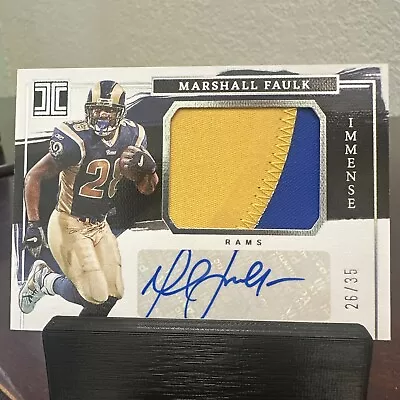 2023 Panini Impeccable Marshall Faulk Immense Patch Auto 26/35 • $75