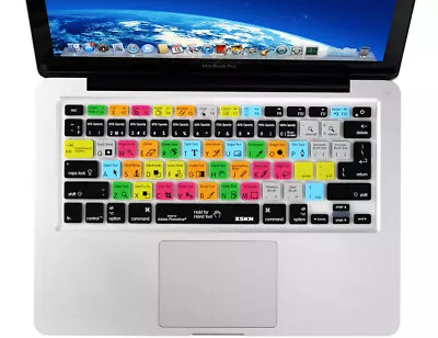 XSKN Photoshop Shortcuts Keyboard Cover Shortcuts Skin For Old Macbook 13 15 • $15.99