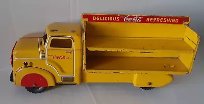 1950s Coca-Cola Delivery Truck Marx Toys Pressed Steel 12  Inches  Coke  READ • $199.99
