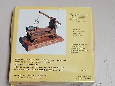 1972 Kit - Mantua Model 802 - Bombardella IN Mortar XV * Leona Da Vinci's Mortar • $49.95