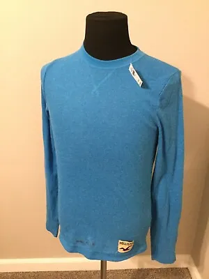 NEW Hollister Lightweight Sweater Men’s Large Blue Soft Comfy Cotton Blend • $24.99