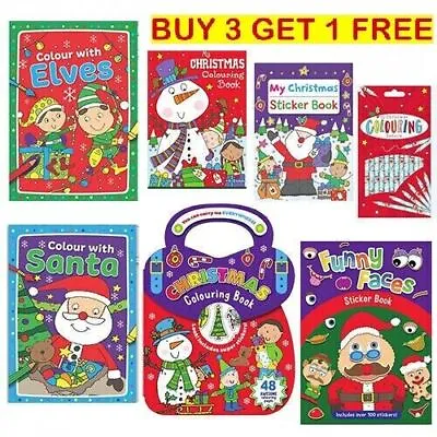 Christmas Colouring Book Activity Kids Girls Boys Books Fast Shipping • £4.99