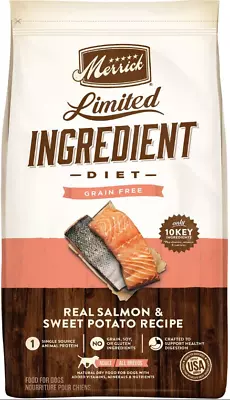 Merrick Limited Ingredient Diet Grain-Free Salmon & Sweet Potato Dry Dog Food22 • $47.86