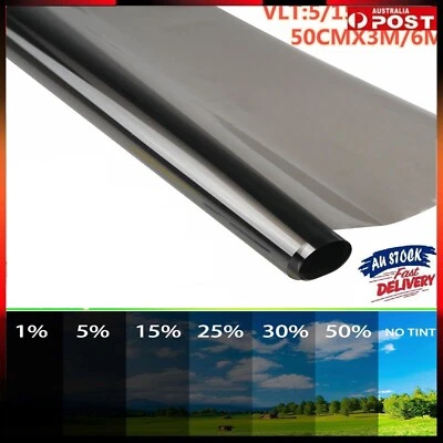 $15.69 • Buy Window Tint Film 5/15/25/35% VLT Black Roll 20 X10ft/20ft Car Auto House Home