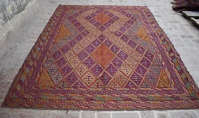 6'9 X 9'1 Handmade Afghan Tribal Mushvani Wool Area Rug 7x9 Persian Rug • $529