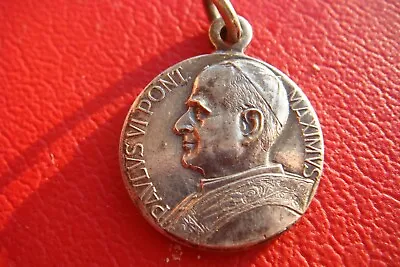 OLD VATICAN Pope Pius XI Pont Max Virgin Mary Angel Jesus HOLY MEDAL PENDANT • $30