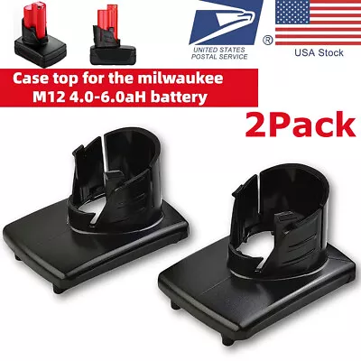 2Pcs Battery Plastic Case Top Shell Cover For Milwaukee M12 Cordless Power Tools • $11.86