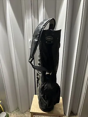Vintage Black Wilson  -3 Way Golf Bag W/ Shoulder Strap • $70