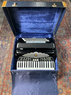 Vintage Antique 60's Black Crucianelli Video 120 Bass Piano Accordion With Case • $690
