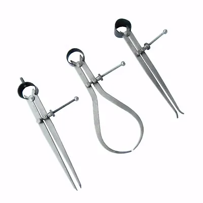 3Pc Spring10  (254MM)Calipers Set Of 3 Internal External Dividers Dividing Tools • £13.99