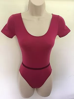 £4.99 • Buy Adagio Amy Leotard Cotton-lycra Short Sleeve + Belt Dance Wear Bnwt Age 2 -adult