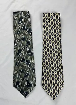 Lot Of 2 Pierre Cardin Mens Dress Ties Silk Handmade  57” X 4” Fab Condition • $9.99