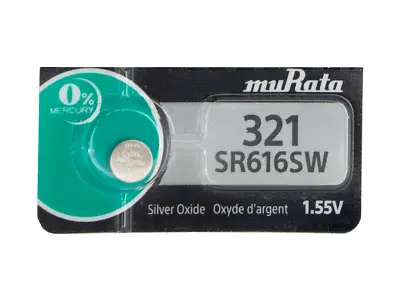 1  X SONY MURATA SR616SW 321  SILVER OXIDE 1.55V WATCH BATTERY BATTERIES • $3.55