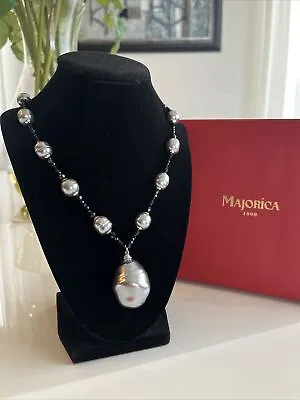 MAJORICA Multicolored Pearl Necklace-28  Length NWT In Original Box • $359