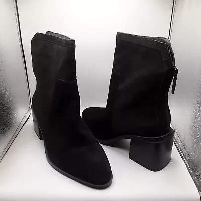 Vince Camuto Kortimy Boots Women's 10W Black Suede Mid Shaft B629 • $44.99