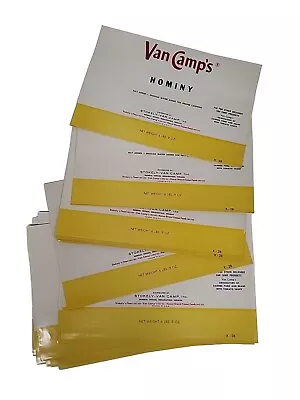 Wholesale Lot 40 Stokely Van Camp's Hominy Tin Can Label Paper Vtg Ephemera • $19.99