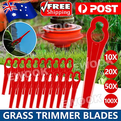 100 PCS Grass Trimmer Blades Ozito Plastic For Crop Garden Weed Lawn BOSH KULLER • $2.95