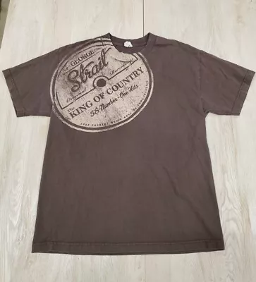 George Straight Mens Shirt Size L King Of Country Concert 2012 Tour Brown  • $18.99